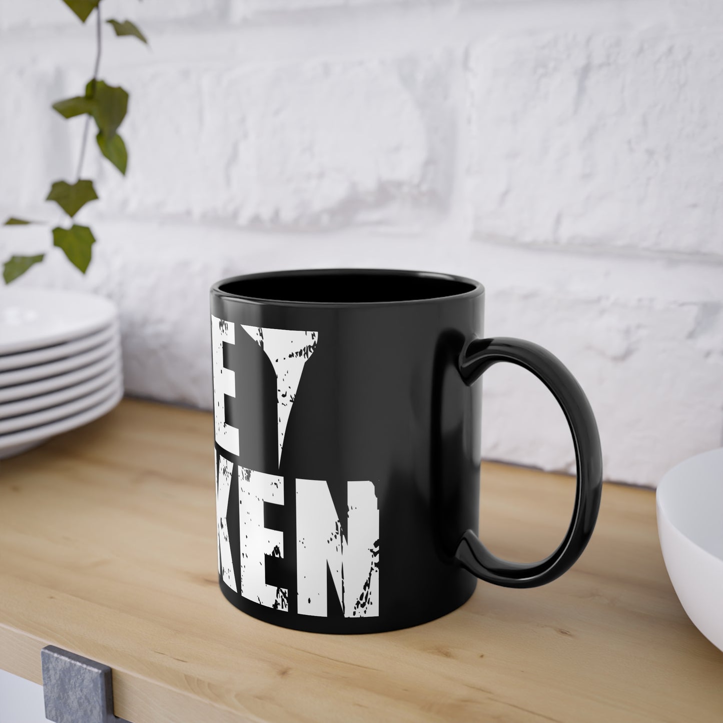 Black Coffee Cup, 11oz